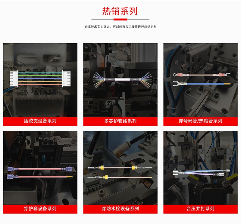 全自動兩芯線打端沾錫插殼機(jī)